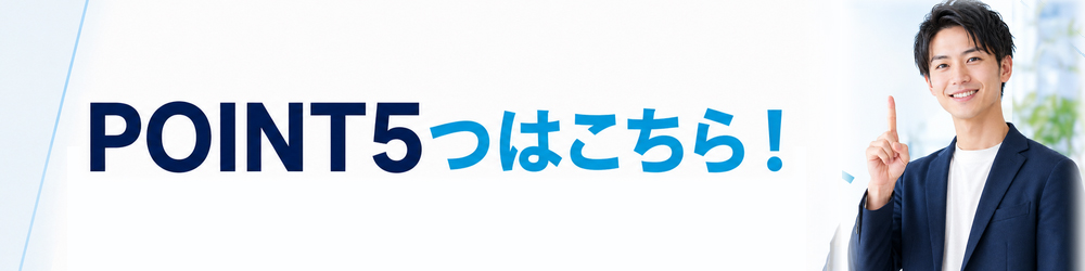 ポイント5つ